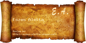 Eszes Aletta névjegykártya
